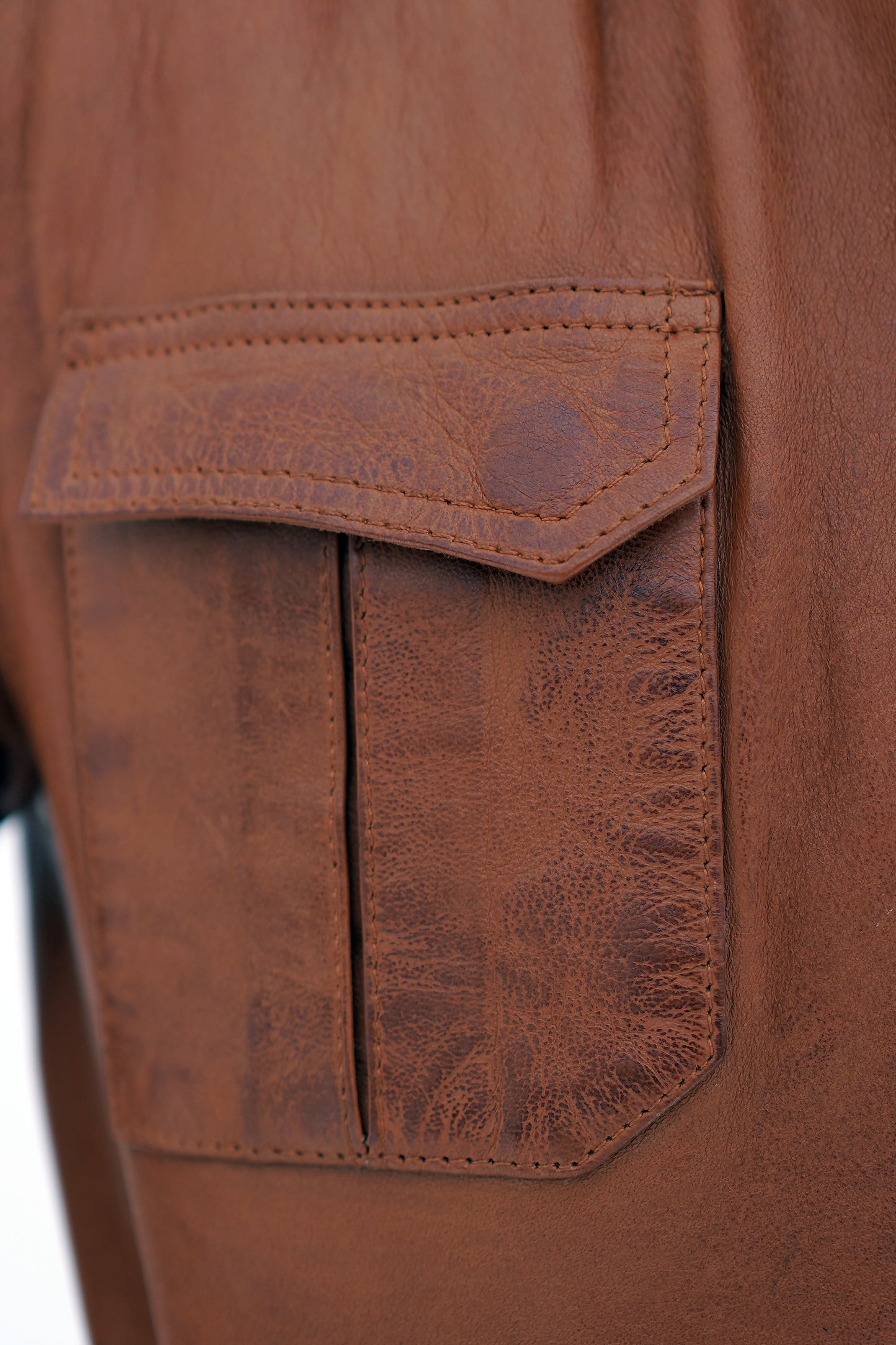 Men's New Biker Light Tan Brown Lambskin Leather Shirt | Majestic Leather Majestic Leather