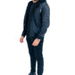 New Mens Genuine Real Leather Jacket Black Bomber Winter Hooded Jacket Coat