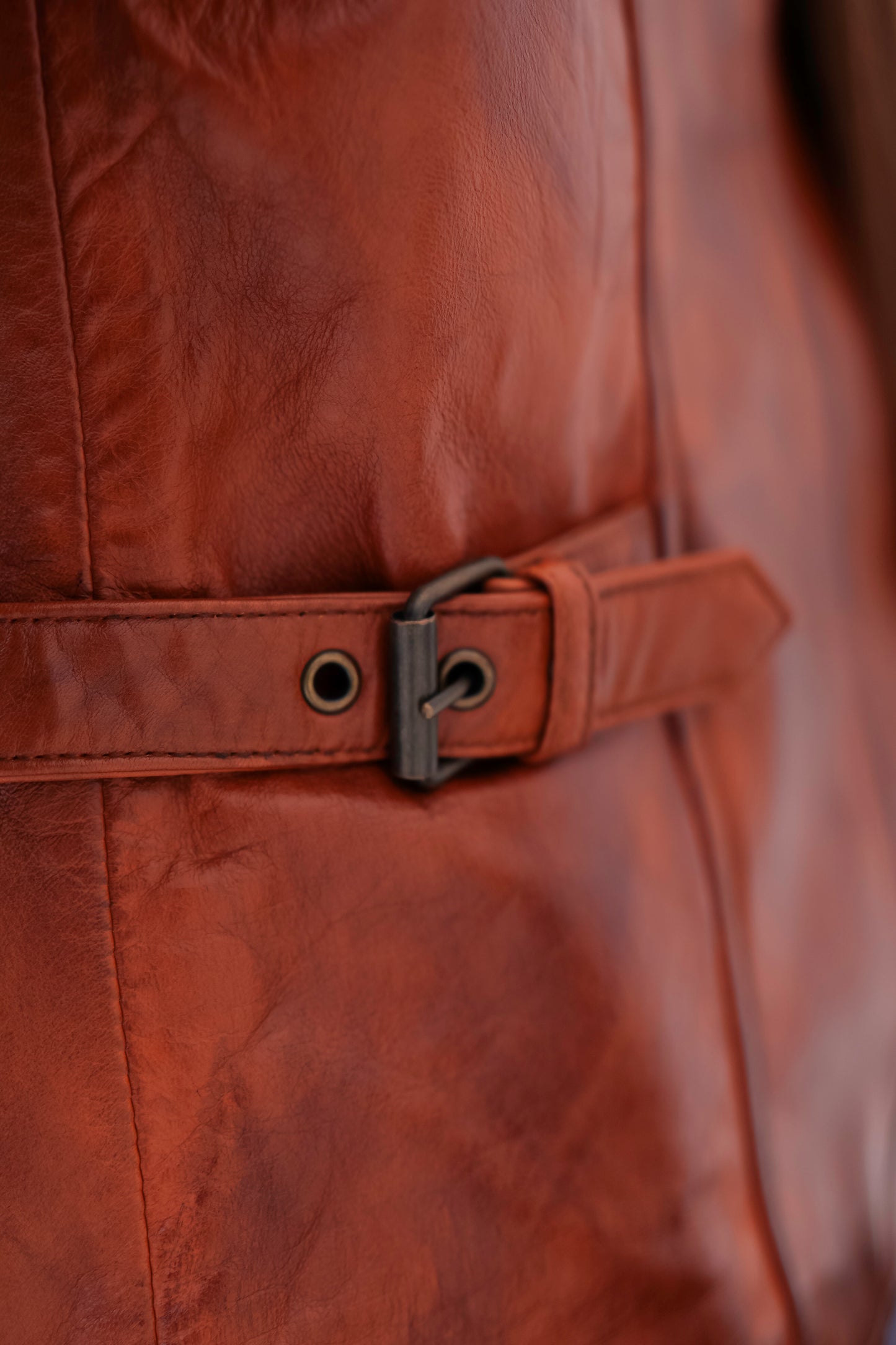 Women's Jennifer Lopez Distressed Brown Leather Motorcycle Jacket