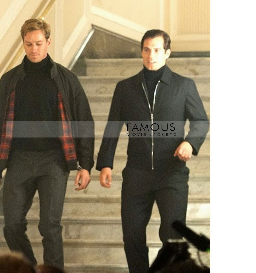 Henry Cavill Black Leather Jacket | Majestic Leather — side profile | Majestic Leather UK