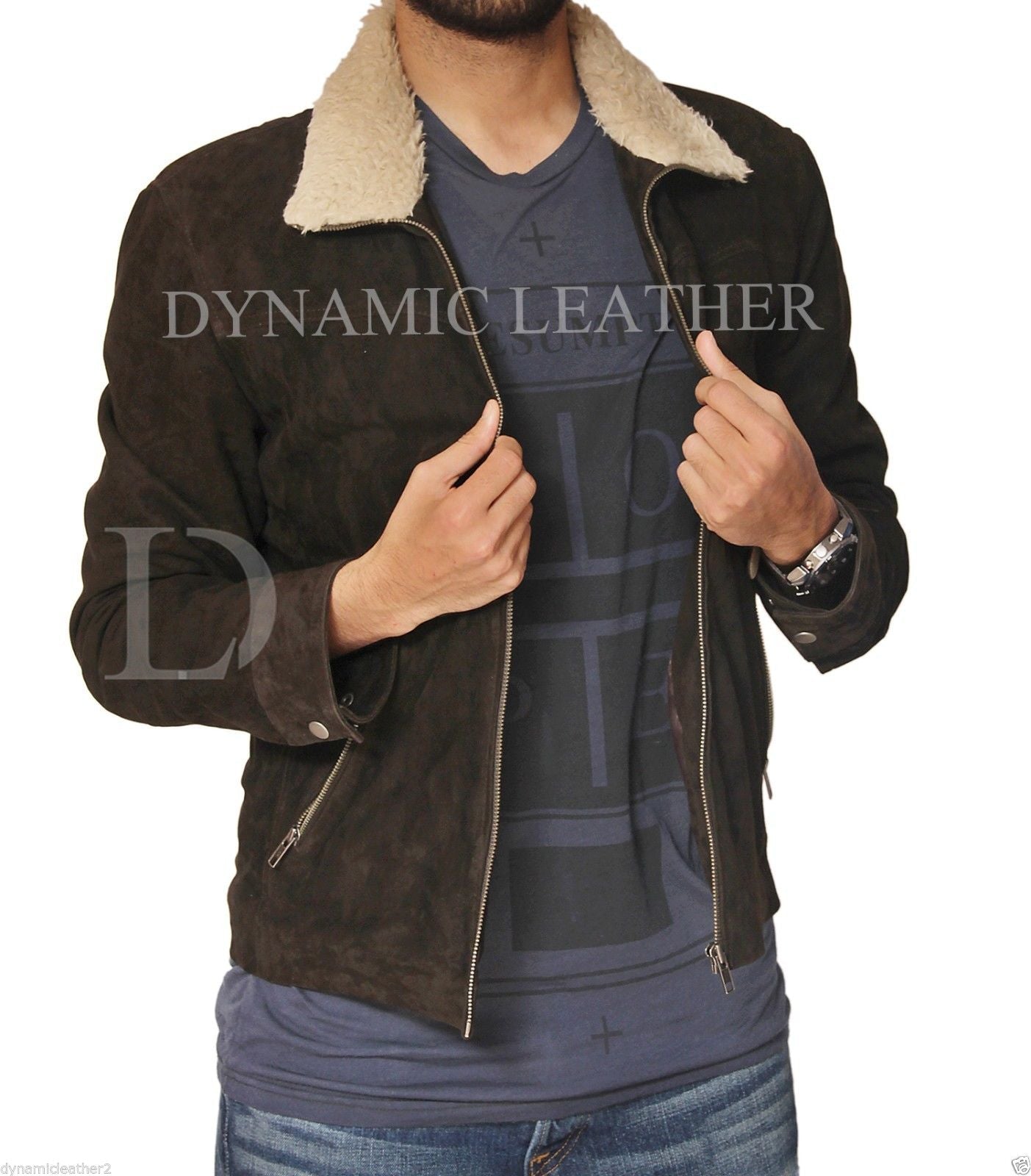 THE WALKING DEAD RICK GRIMES - ANDREW LINCOLN 100% SUEDE LEATHER JACKET-BNWT Majestic Leather