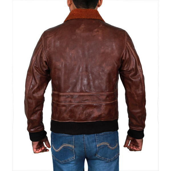 Men's A2 Flight Jacket — side profile | Majestic Leather UK