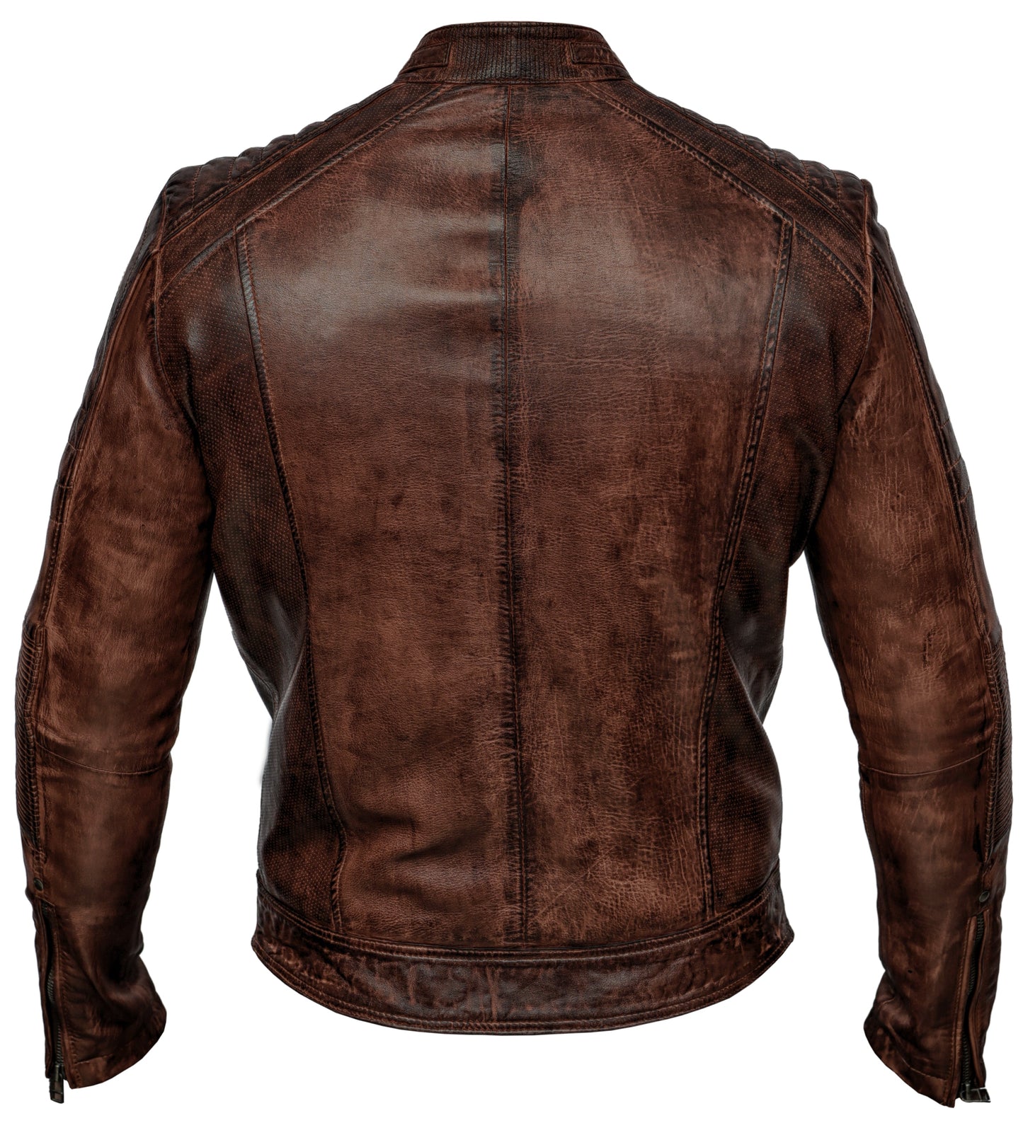 Lambskin Cafe Racer Biker Real Leather Jacket | Majestic Leather — product detail | Majestic Leather UK