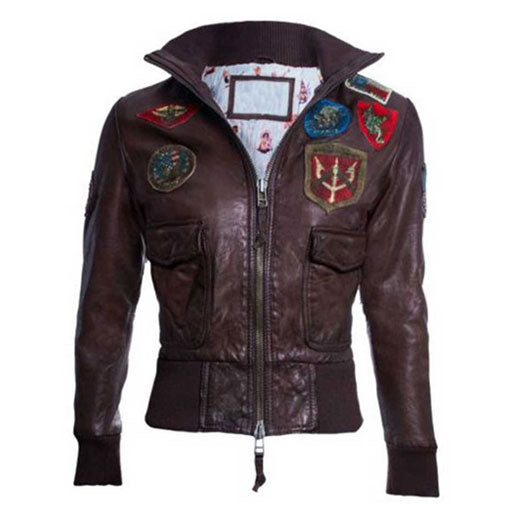 Womens Bomber Jacket — front view | Majestic Leather UK