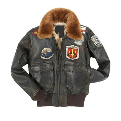 Men's G-1 Flight Bomber — front view | Majestic Leather UK