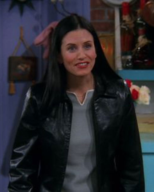 Women Biker - Friends Monica Black Leather Jacket — side profile | Majestic Leather UK