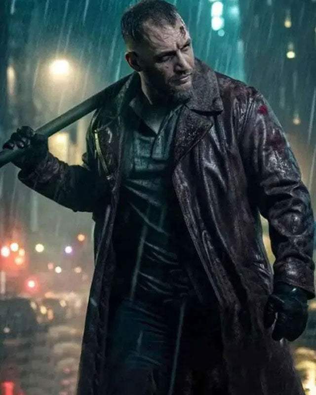 Havoc Tom Hardy Leather Coat | Majestic Leather — front view | Majestic Leather UK