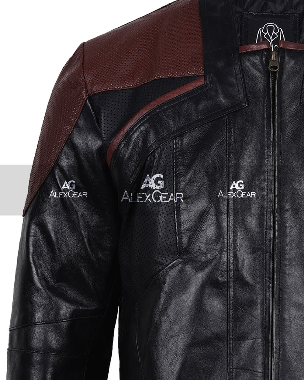Women Biker - Star Trek Picard Captain William Riker Leather Jacket — sleeve detail | Majestic Leather UK