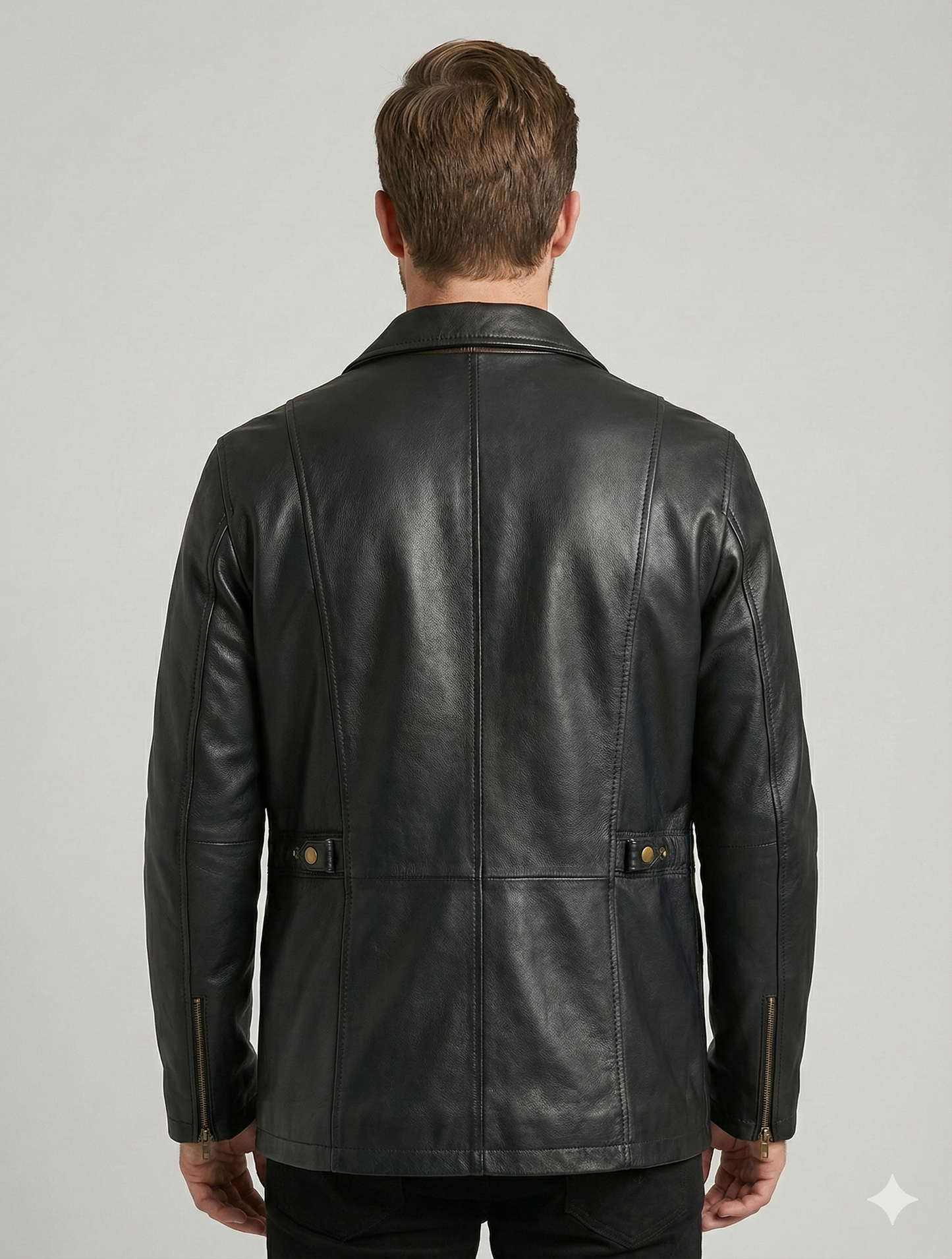 M65 Field Black Leather Jacket Style - 1043 | Majestic Leather — collar detail | Majestic Leather UK