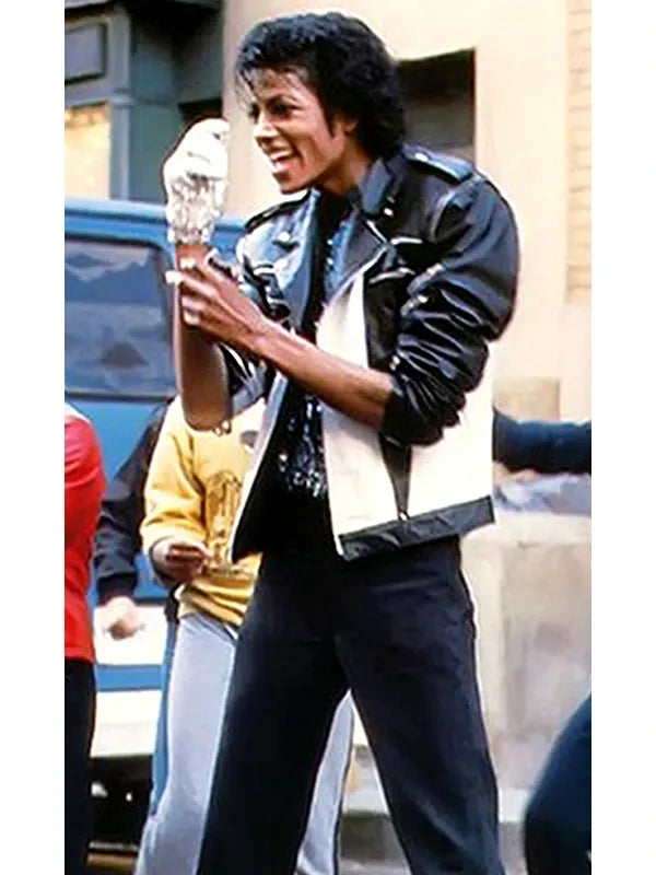 Men's Michael Jackson Biker Leather Jacket Black — interior lining | Majestic Leather UK