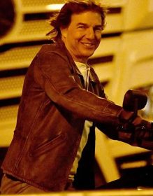 Mission Impossible The Final Reckoning Ethan Hunt Brown Leather Jacket