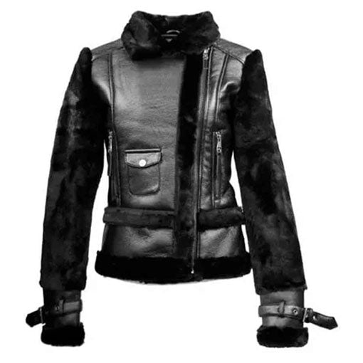 Womens Vegan Biker Jacket — front view | Majestic Leather UK