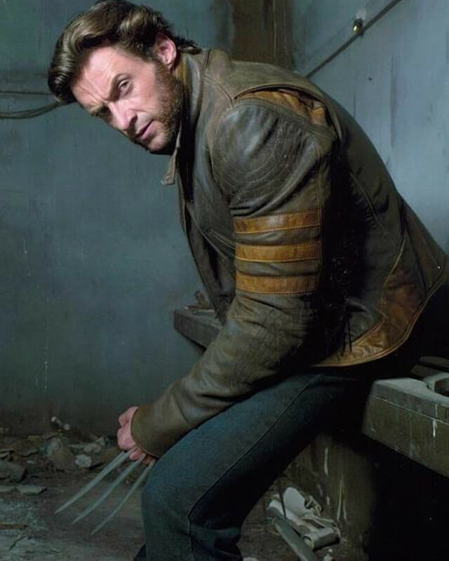 X-Men Origins: Wolverine Hugh Jackman Leather Jacket | Majestic Leather — collar detail | Majestic Leather UK
