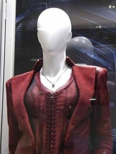 Scarlet-Witch Wanda Maximoff Long Women Leather Costume Jacket Coat