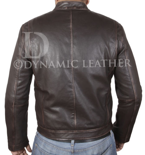 Contraband Mark Wahlberg's Mens Slim Fit REAL Cow Hide Leather Jacket-BNWT