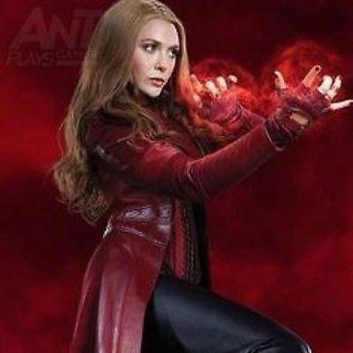 Scarlet-Witch Wanda Maximoff Long Women Leather Costume Jacket Coat