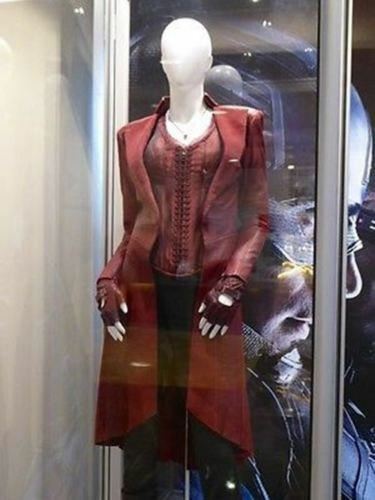 Scarlet-Witch Wanda Maximoff Long Women Leather Costume Jacket Coat