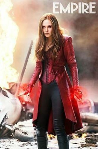 Scarlet-Witch Wanda Maximoff Long Women Leather Costume Jacket Coat