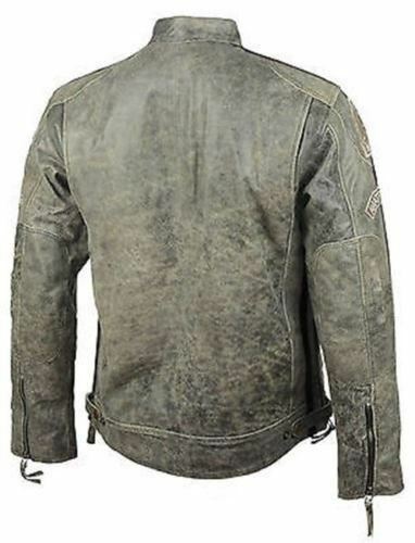Uomo Vintage Deserto Giacca di pelle da Biker