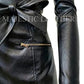 Women's Zip-up Long Jacket Belt Real Leather Trench Coats