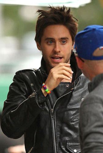 Jared Leto Sucide Squad's Hero Men's Black Biker Leather Jacket Majestic Leather