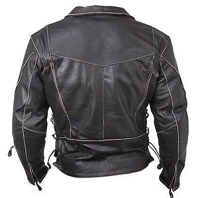 Men's Terminator Arnold Brando Black Distressed stylish Cowhide Leather Jacket Majestic Leather
