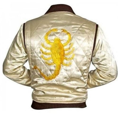 Drive Movie Ryan Gosling Slim Fit Trucker Scorpion Men's Satin Costume Jacket