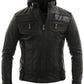 Racing Jacket Motorbike Leather Biker Jacket Detach Hood - ALL SIZES