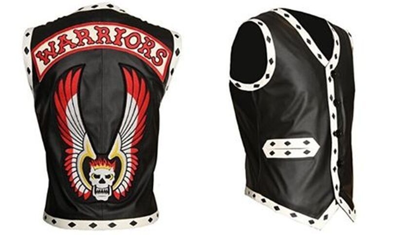 Men's Biker Warrior Black Real Leather Motorcycle Vest (356) Majestic Leather