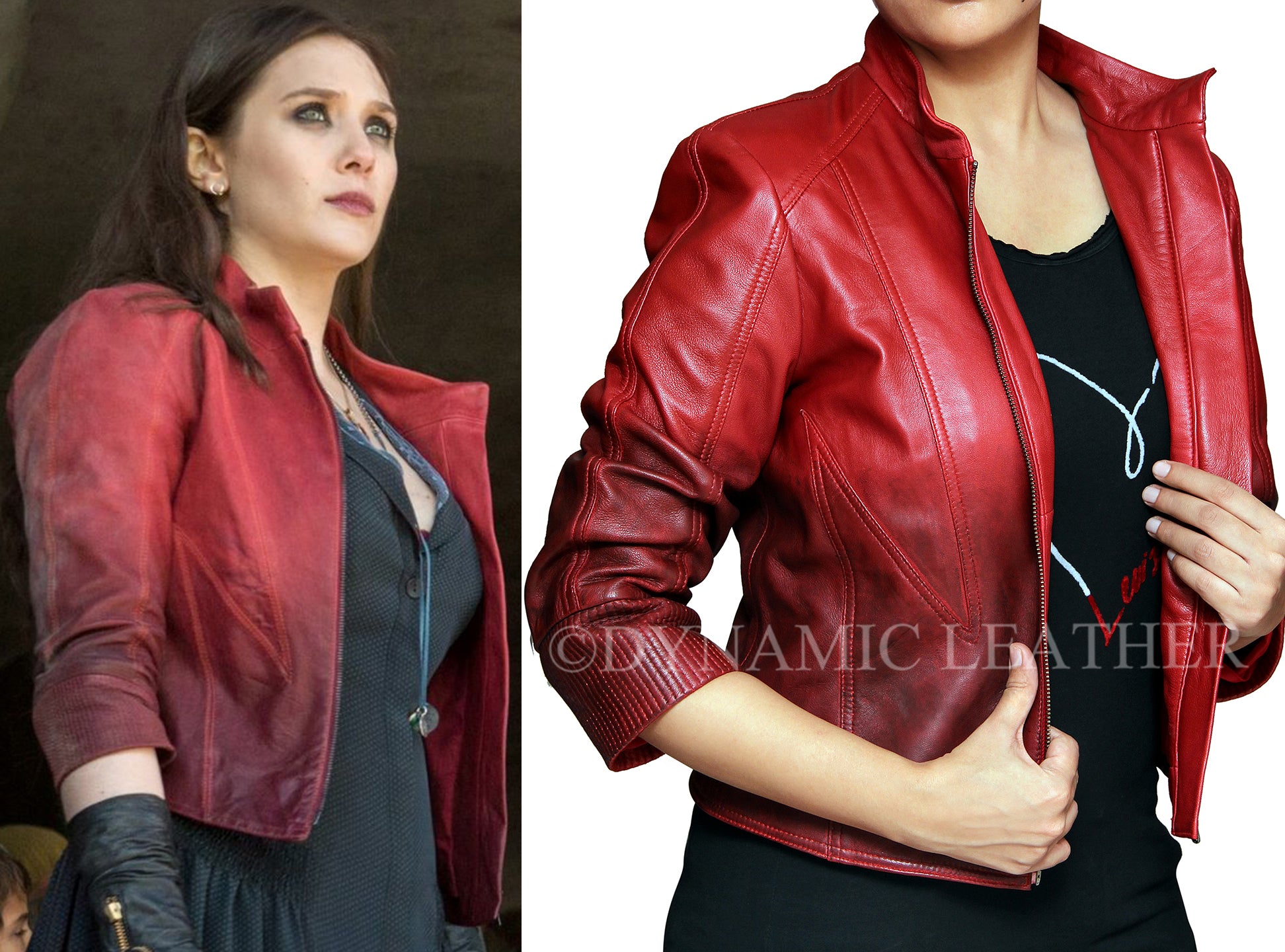 Women's Scarlet Witch Wanda Costume Leather Jacket | Majestic Leather Majestic Leather