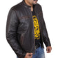 Men's Mark Wahlberg's Distressed Brown Cowhide Premium Leather Jacket | Majestic Leather Majestic Leather