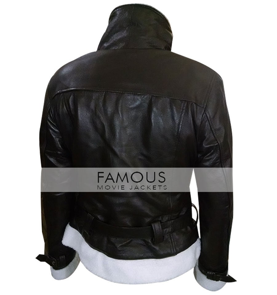 Women Aviator Jacket — side profile | Majestic Leather UK