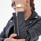 New Women Black Slim Fit Biker Style Moto Genuine Leather Jacket