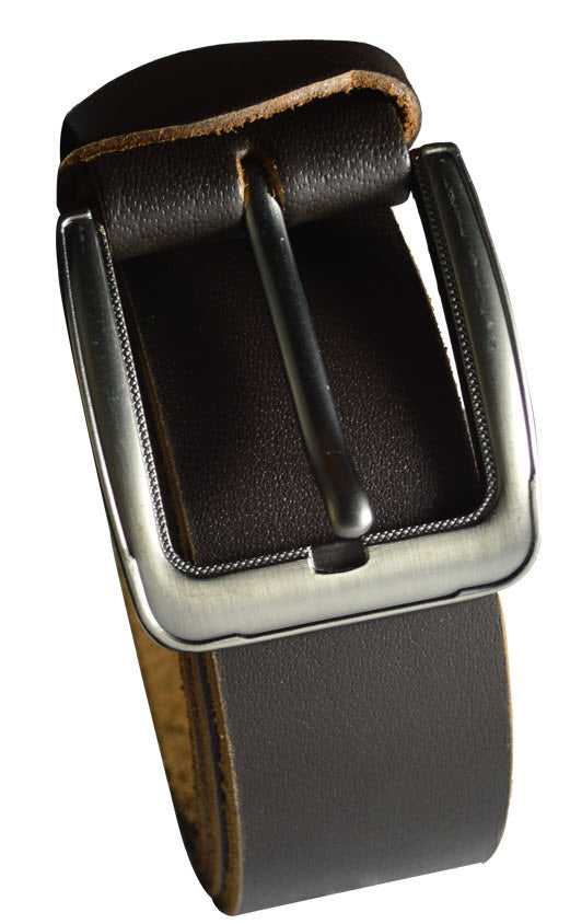 Men's Rustic No Break Thick Buffalo Genuine Leather Jeans Belt