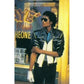 Men's Michael Jackson Biker Leather Jacket Black — front view | Majestic Leather UK