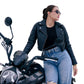 New Women Black Slim Fit Biker Style Moto Genuine Leather Jacket
