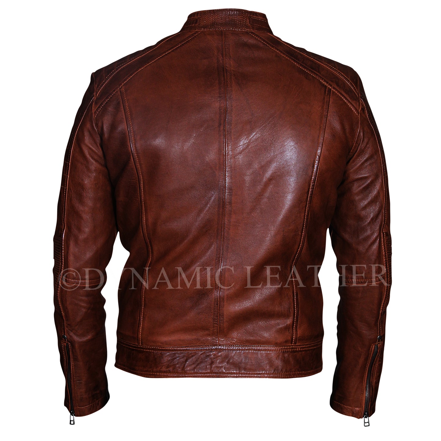 Men's Cafe Racer Slim Fit Brown Genuine Leather Jacket | Majestic Leather Majestic Leather