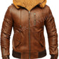 Men's New Tan Safari Biker Hooded Brown Lambskin Leather Jacket | Majestic Leather Majestic Leather