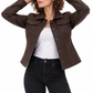 Women's New Real Black Soft Nubuck Suede Classic Jacket | Majestic Leather Majestic Leather