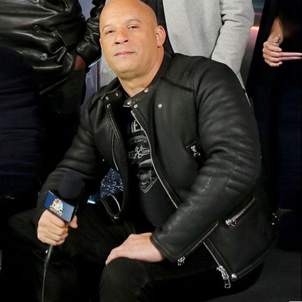2017 Furious 8 Vin Diesel Leather Jacket | Majestic Leather — back view | Majestic Leather UK