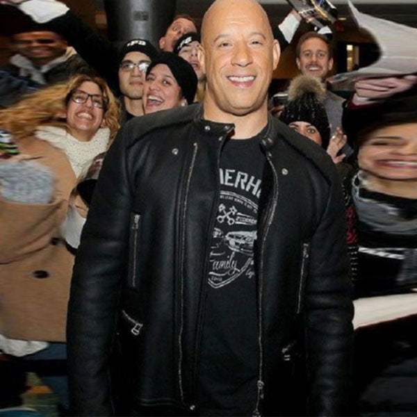 2017 Furious 8 Vin Diesel Leather Jacket | Majestic Leather — front view | Majestic Leather UK