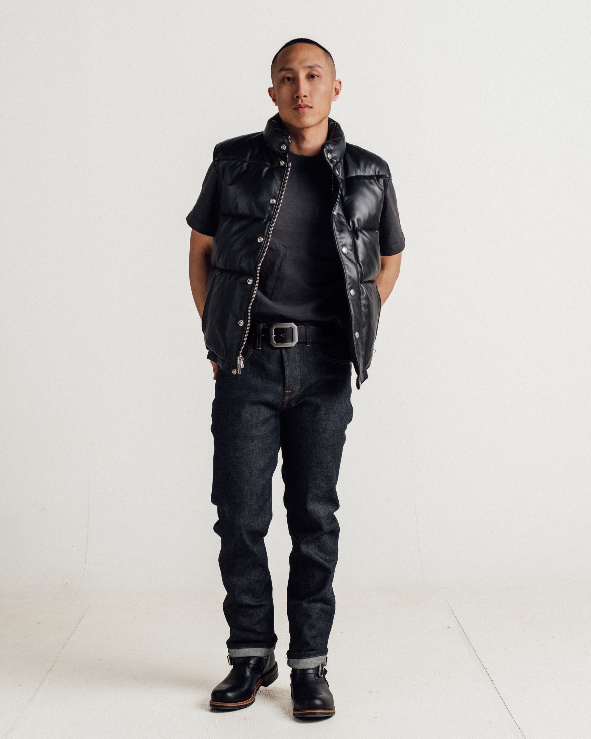 204DV — collar detail | Majestic Leather UK