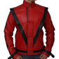 Michael Jackson Thriller Red Leather Jacket | Majestic Leather — front view | Majestic Leather UK