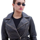 Women's New REAL LEATHER BIKER DISTRESS VINTAGE | Majestic Leather Majestic Leather