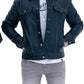 NEW MENS TRUCKER BLACK VINTAGE BIKER LEATHER JACKET