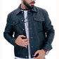 NEW MENS TRUCKER BLACK VINTAGE BIKER LEATHER JACKET