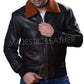 New Men's G-1 Navy Leather Bomber Distressed Brown Real Leather Jacket