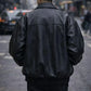 New Mens 90s Oversized Black Leather Jacket Vintage Handmade Genuine Leather Bomber Jacket Casual Baggy Style Retro Streetwear Majestic Leather