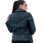 WOMEN REAL LEATHER BIKER DISTRESS VINTAGE JACKET SOFT LAMBSKIN