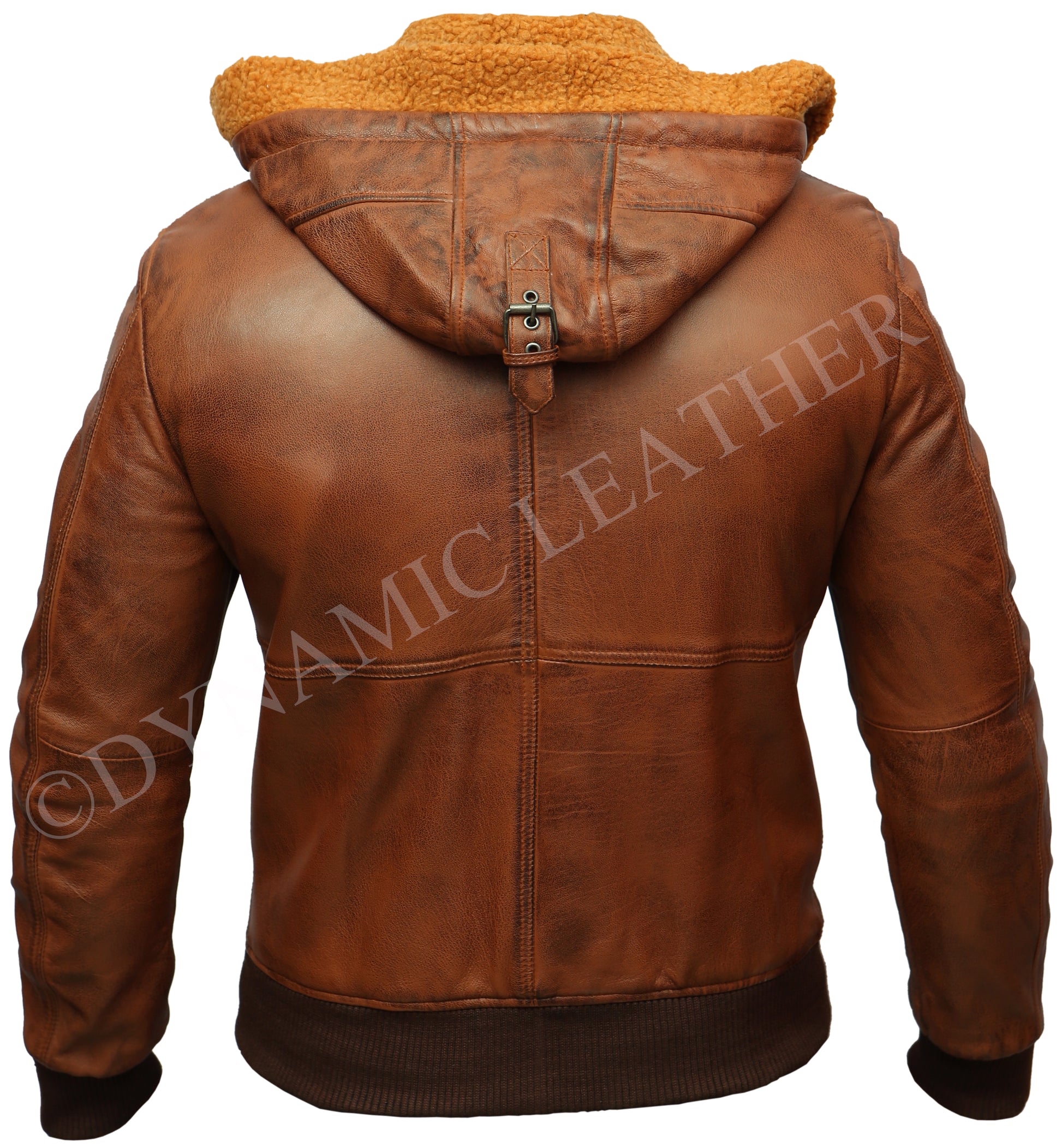 Men's New Tan Safari Biker Hooded Brown Lambskin Leather Jacket | Majestic Leather Majestic Leather